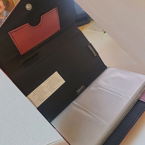 #Rolodex Tri Fold Pink Business Card Holder Carrier Organizer #LikeNew - Picture 5 of 8